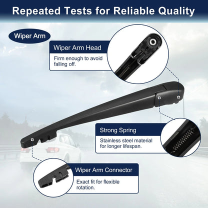 Rear Windshield Wiper Blade Arm Set for Honda CRV, Acura RDX (2017-2023)