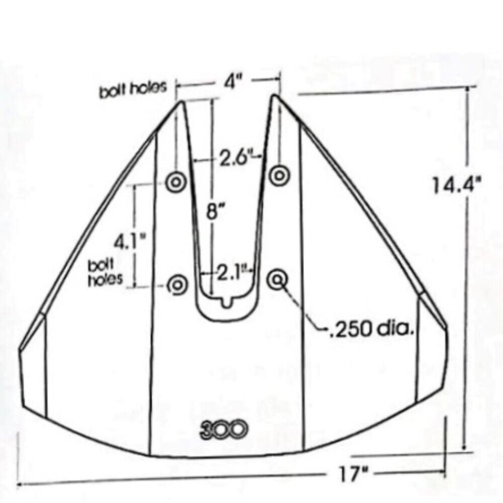 Sport-300 Whale Tail HydroFoil Stabilizer for Outboards (40-350 HP)