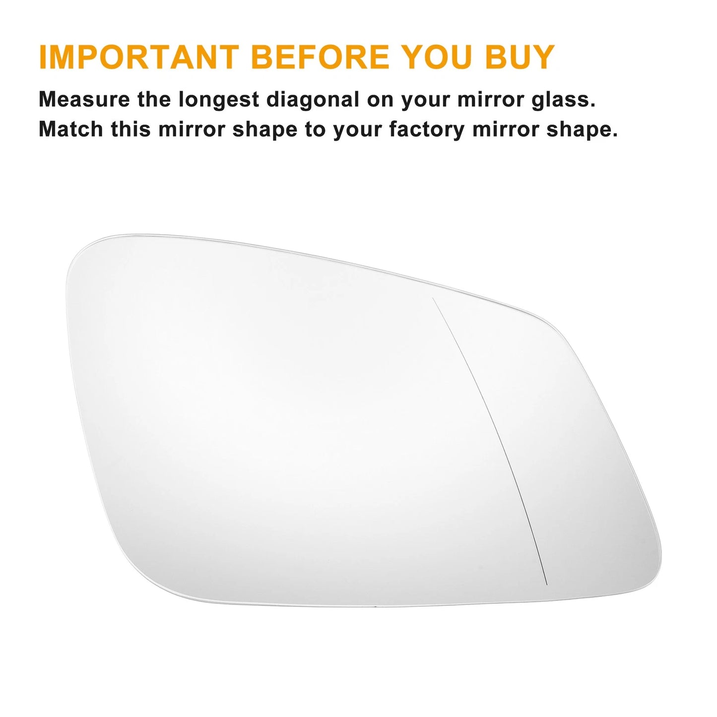 Pair Heated White Mirror Glass for BMW 2 3 4 5 6 Series