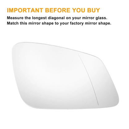 Pair Heated White Mirror Glass for BMW 2 3 4 5 6 Series