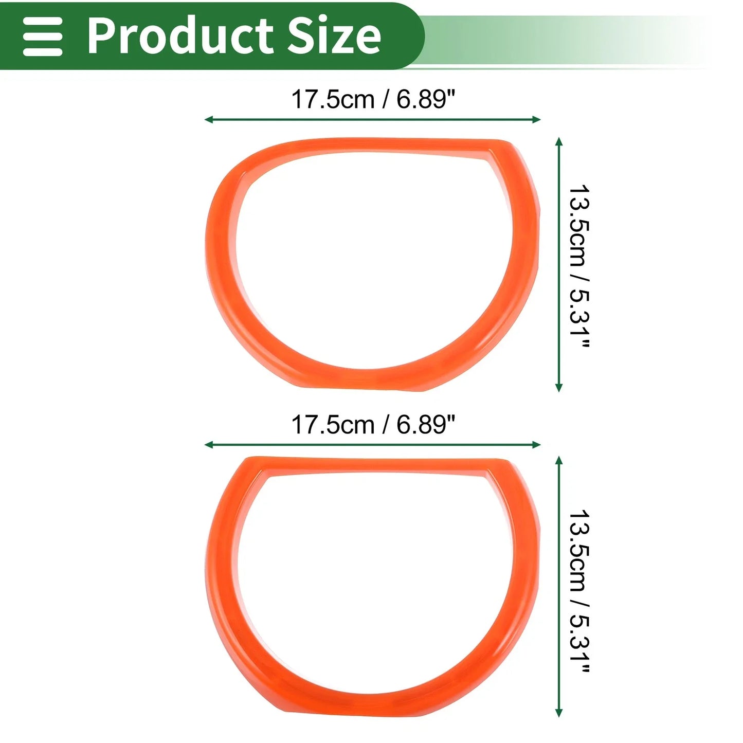 4 x Car Headlight Trim Bezels for Dodge Challenger (2015-2024) Orange