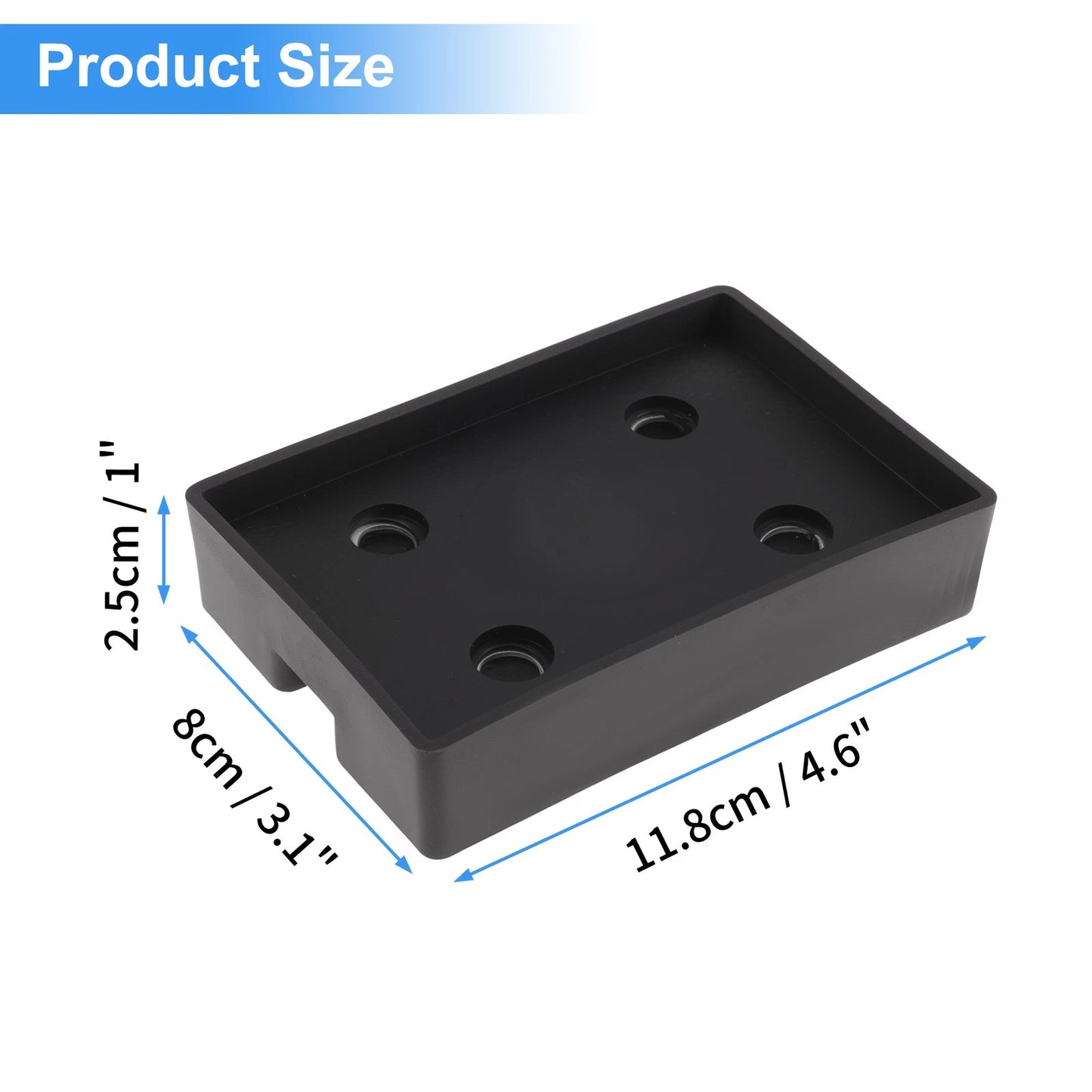 Set of 4 Universal Jack Pad Adapters for Car (4.6" L x 3.1" W x 1" H)