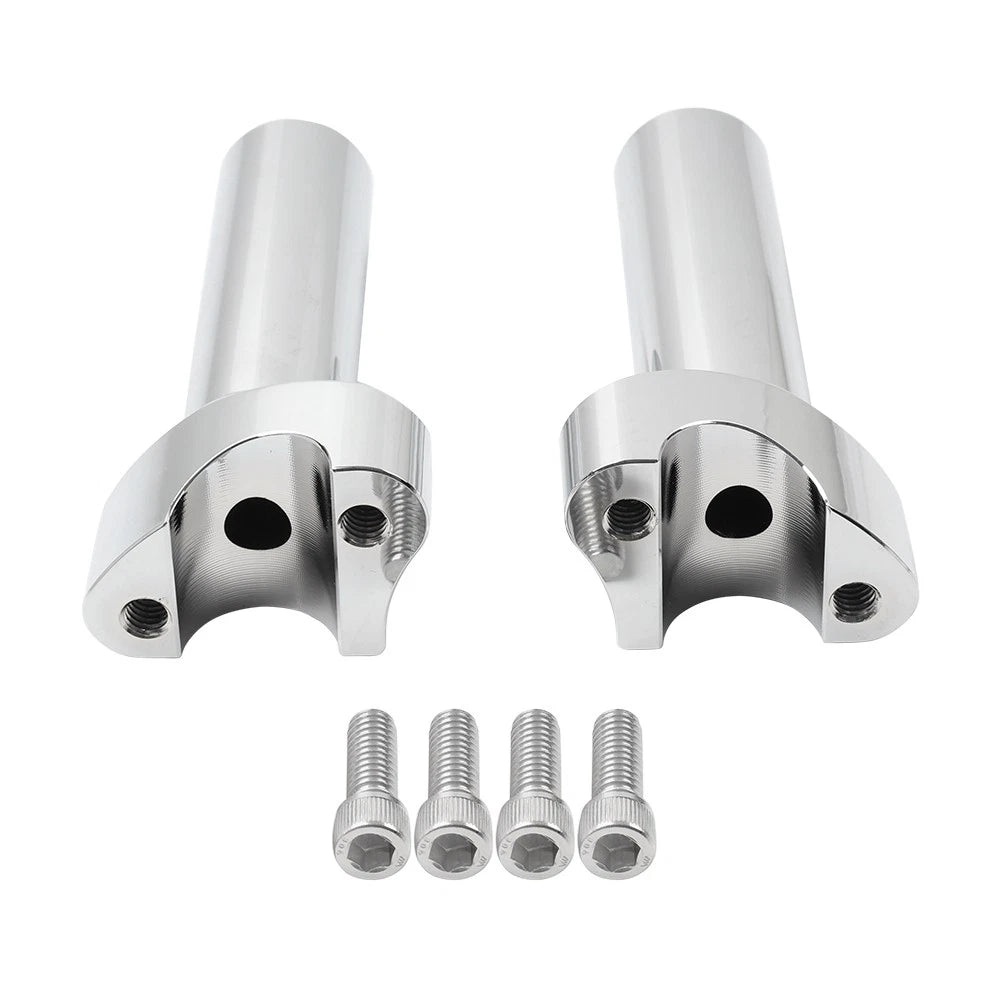 Chrome 4.5" Handlebar Risers for Harley Sportster Dyna Softail (1" Bar)