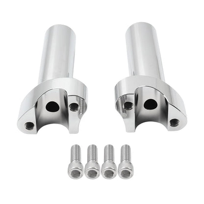 Chrome 4.5" Handlebar Risers for Harley Sportster Dyna Softail (1" Bar)