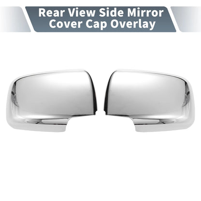 Pair Chrome Plated Rearview Mirror Cover Overlay for Nissan X-Trail Rogue (2008–2013)