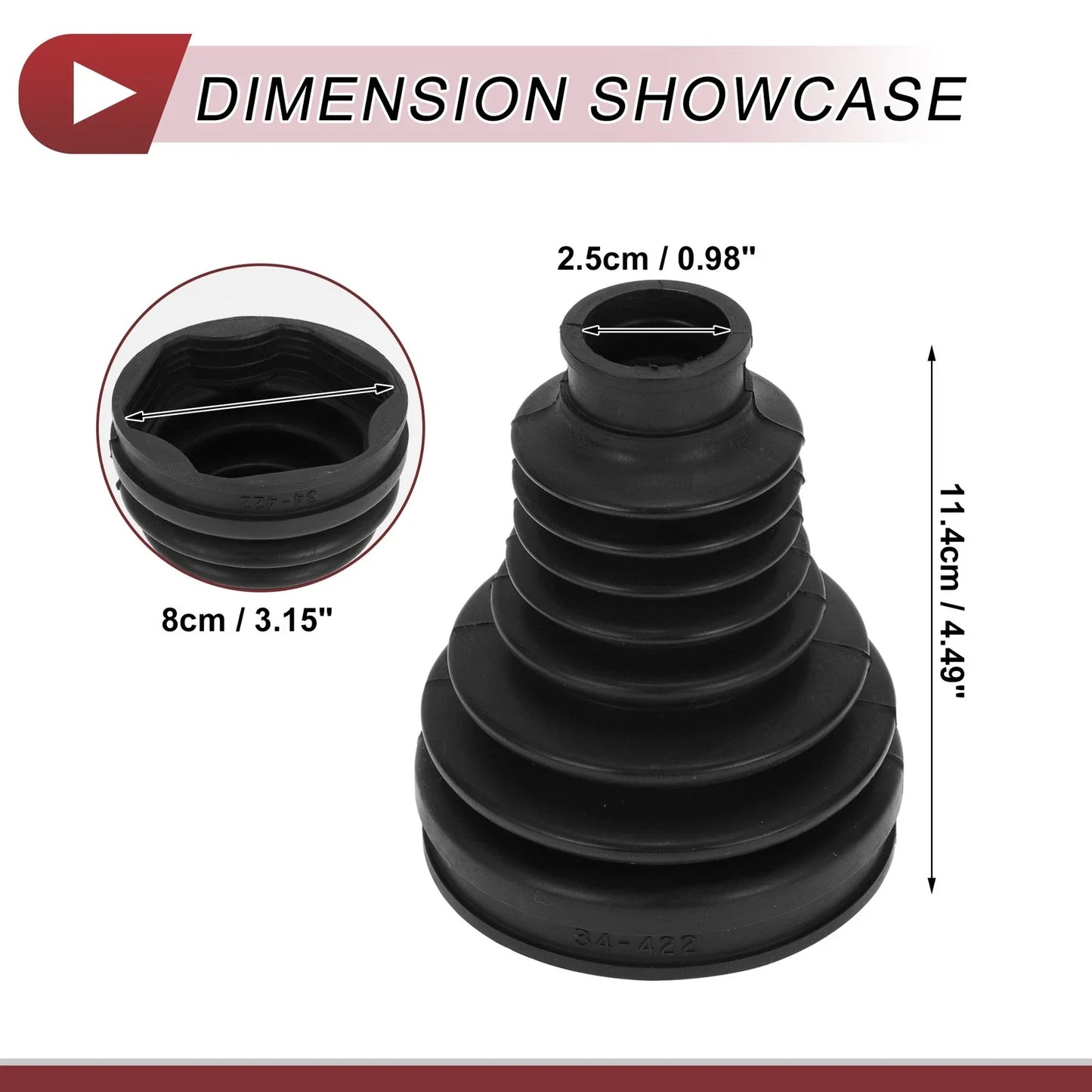 Inner CV Joint Boot Kit with Clamps for BMW X3 (2004 - 2010)