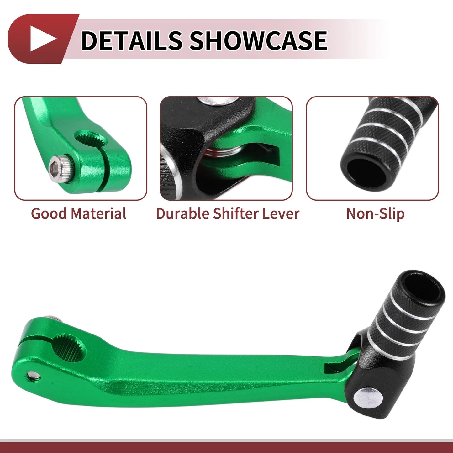 Gear Shifter Lever for Honda CRF150F (2003–2017) Green Black Silver Tone