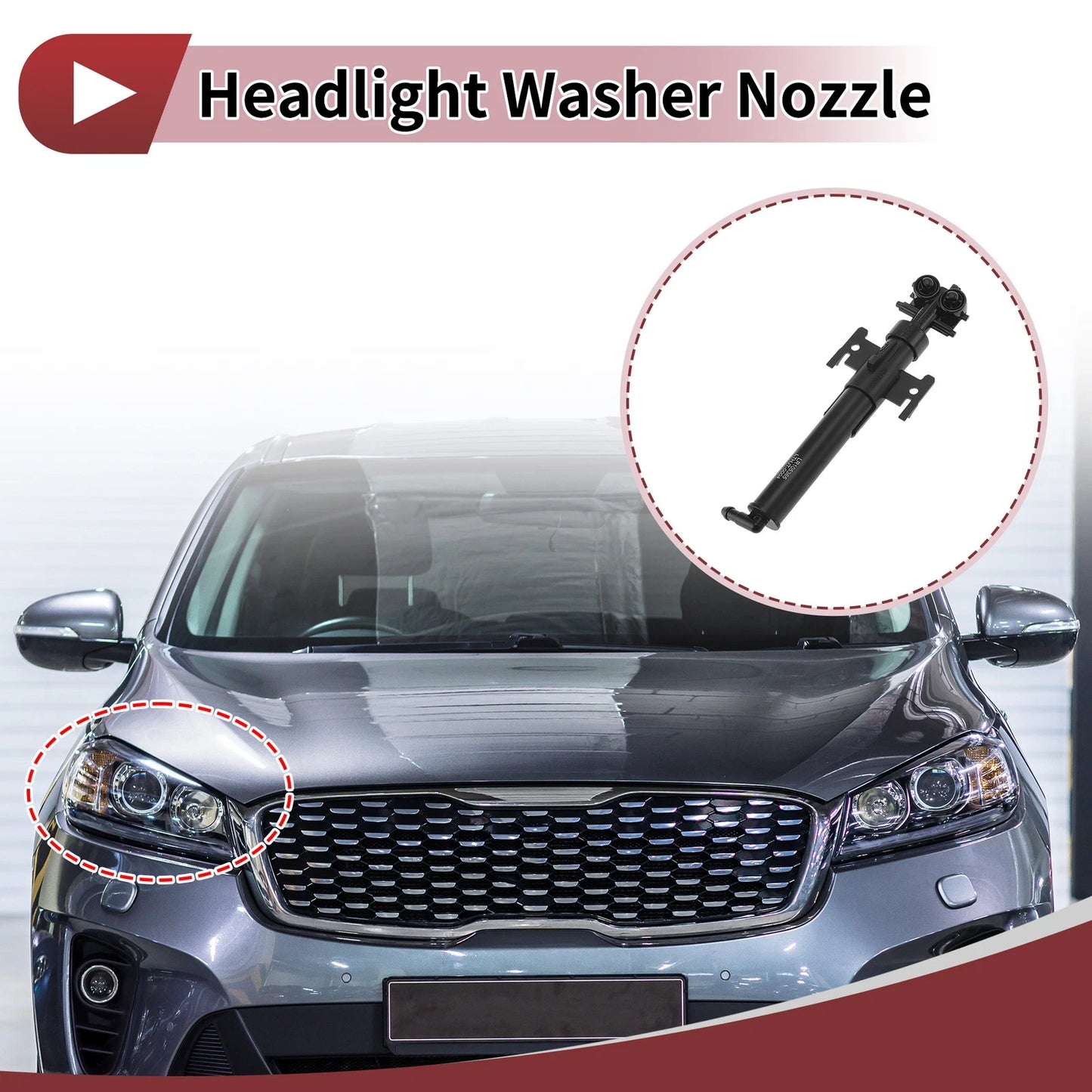 Front Passenger Side Headlight Washer Nozzle for Land Rover Range Rover Sport (2018)