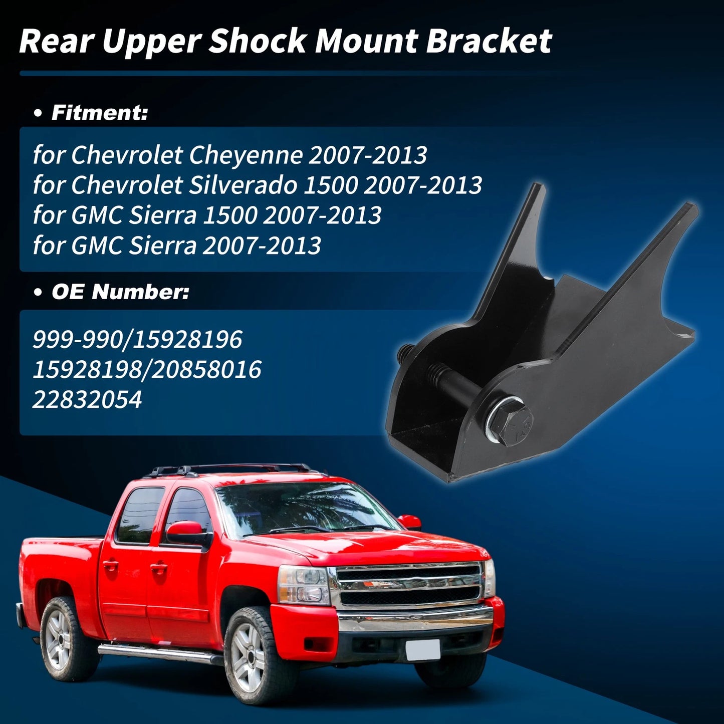 Rear Upper Shock Mount for Chevy Silverado 1500, GMC Sierra (2007–2013)