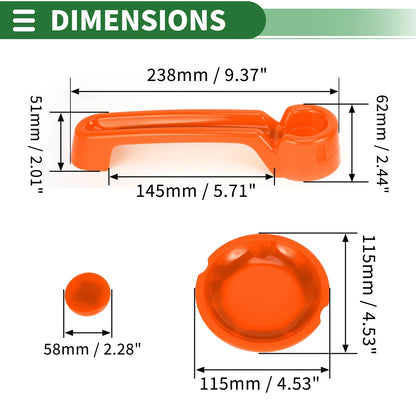 Set of 2 Exterior Door Handle Covers for Jeep Wrangler JK (2007–2017) ABS Orange