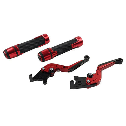 Red Extendable Brake Clutch Lever Grip Set for Suzuki GSXR600 GSXR1000