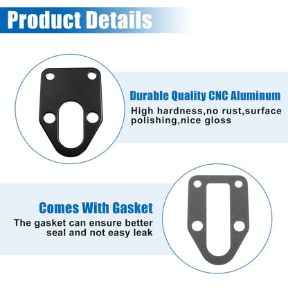 Fuel Pump Mounting Plate Set with Gasket for Chevy SBC 283 327 (1960-1985)
