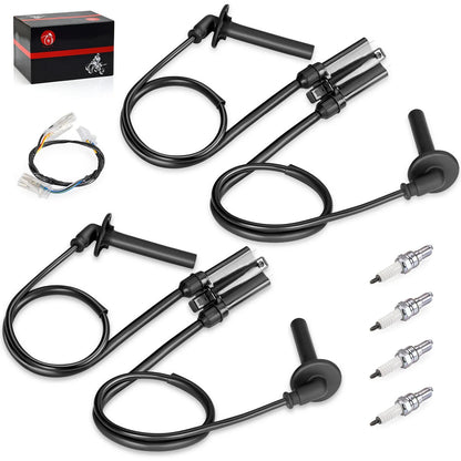 2 x Coil & Spark Plug + Ignition Sub Harness for Honda ST1100 (1991–2003)