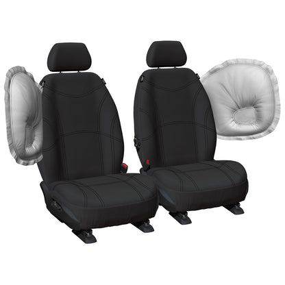 Set of 2 Black Neoprene Tailor Made Car Seat Covers for VW Amarok (2011–2019)