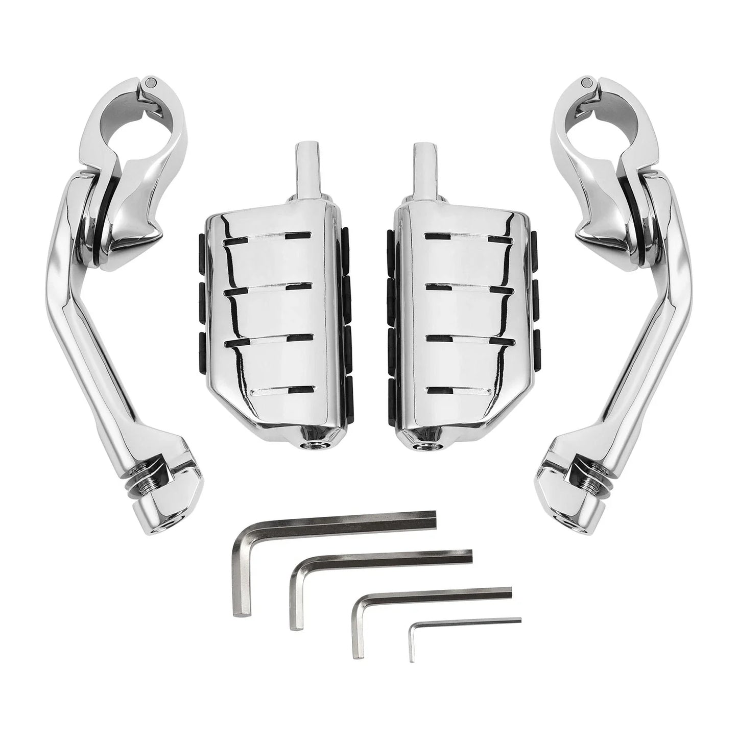 1-1/4" Chrome Footpeg Footrest Mount for Harley Touring Engine Guard