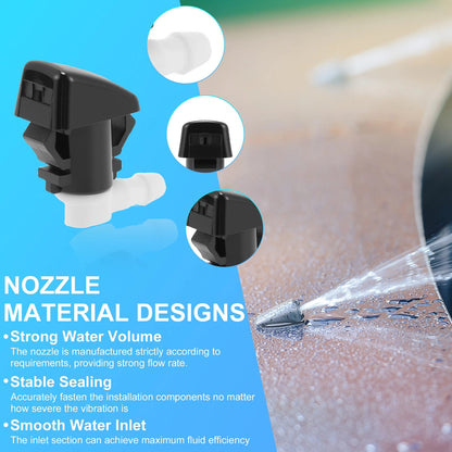 Windshield Washer Nozzle Kit for Dodge Durango (2011–2023) 68260443AA Set of 1