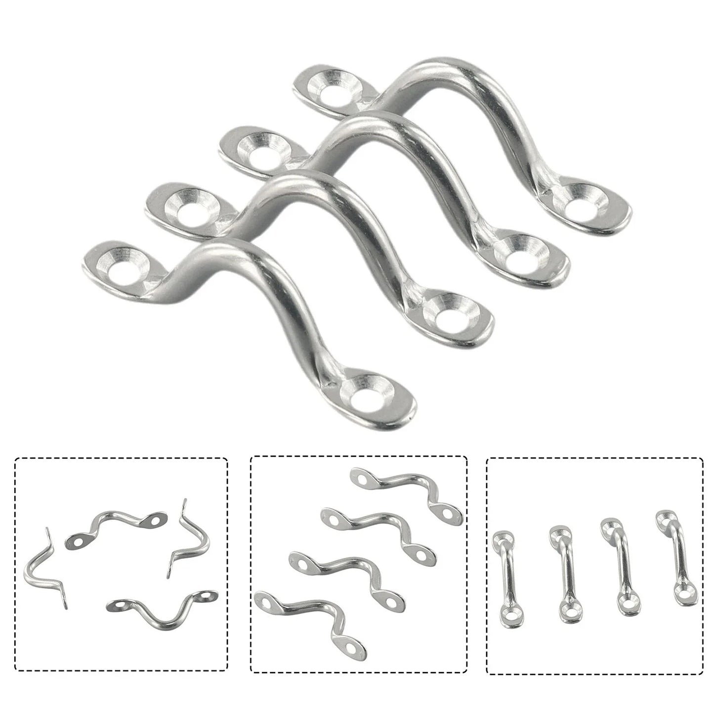 4 x Wire Eye Straps for Yacht Bow Camel Back Canopy