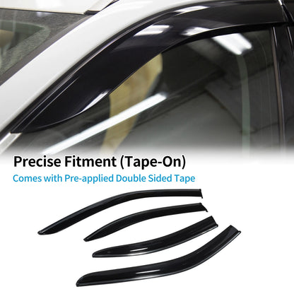 Set of 4 Window Deflectors for Skoda Superb MK3 (2015–2023) Black
