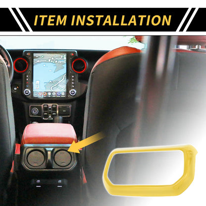 Rear Air Vent Armrestbox AC Outlet Panel Cover for Jeep Wrangler JL (2018–2023)