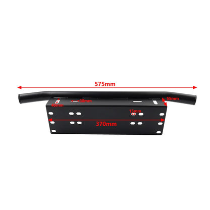 Silver Bull Bar Front License Plate Mount Bracket for Off-Road Lights