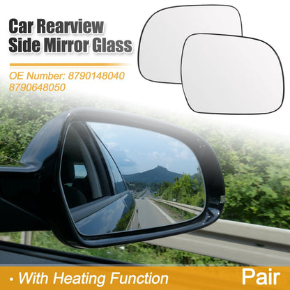 1 Pair Heated Rearview Mirror Glass for Lexus (No. 8790148040/8790648050)