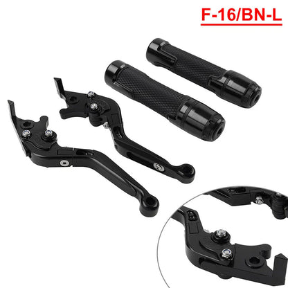 Black Extendable Brake Clutch Levers & Grips for Benelli TRK502/X (2017-2023)