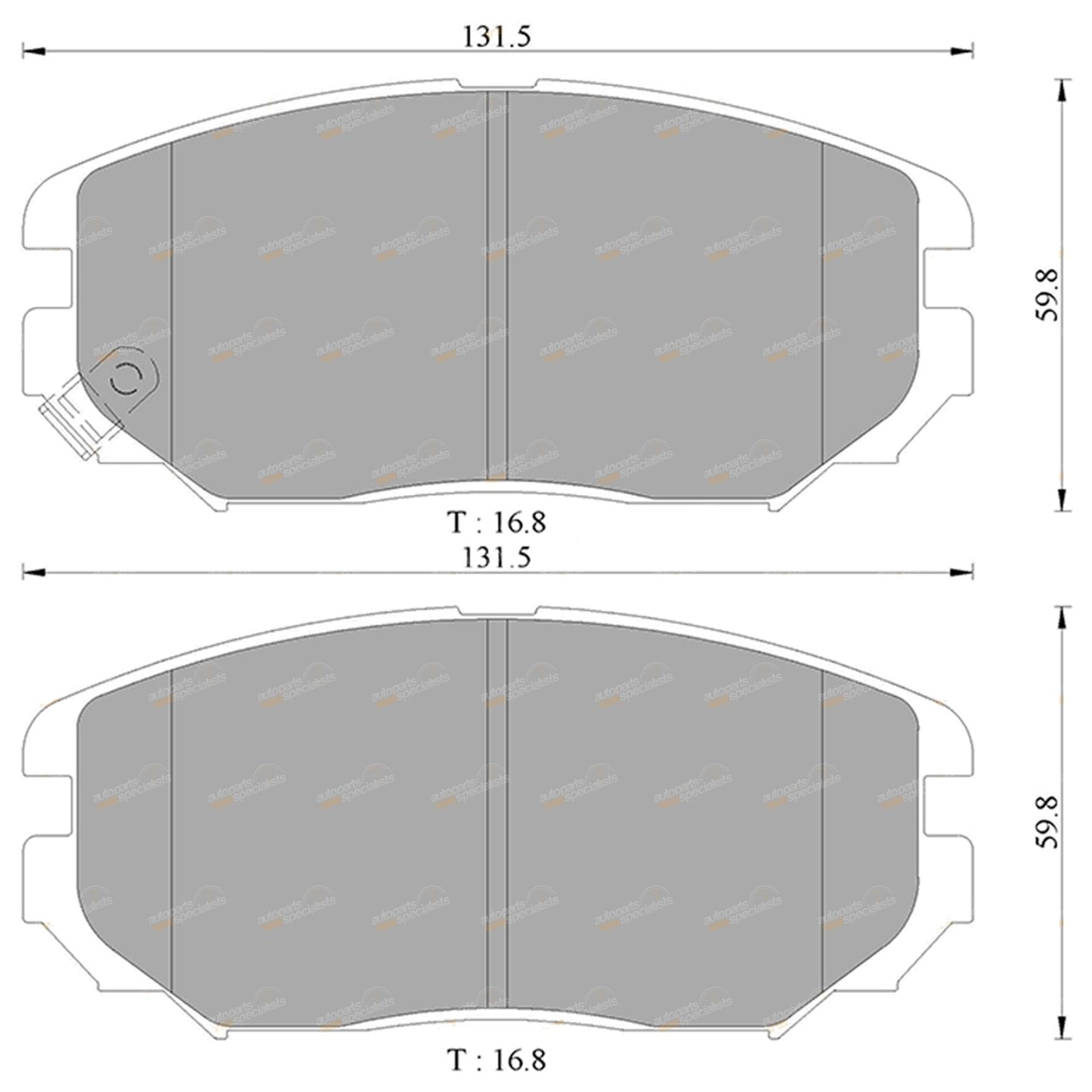 Front Disc Brake Pads Set for Hyundai Grandeur (2006–2012)
