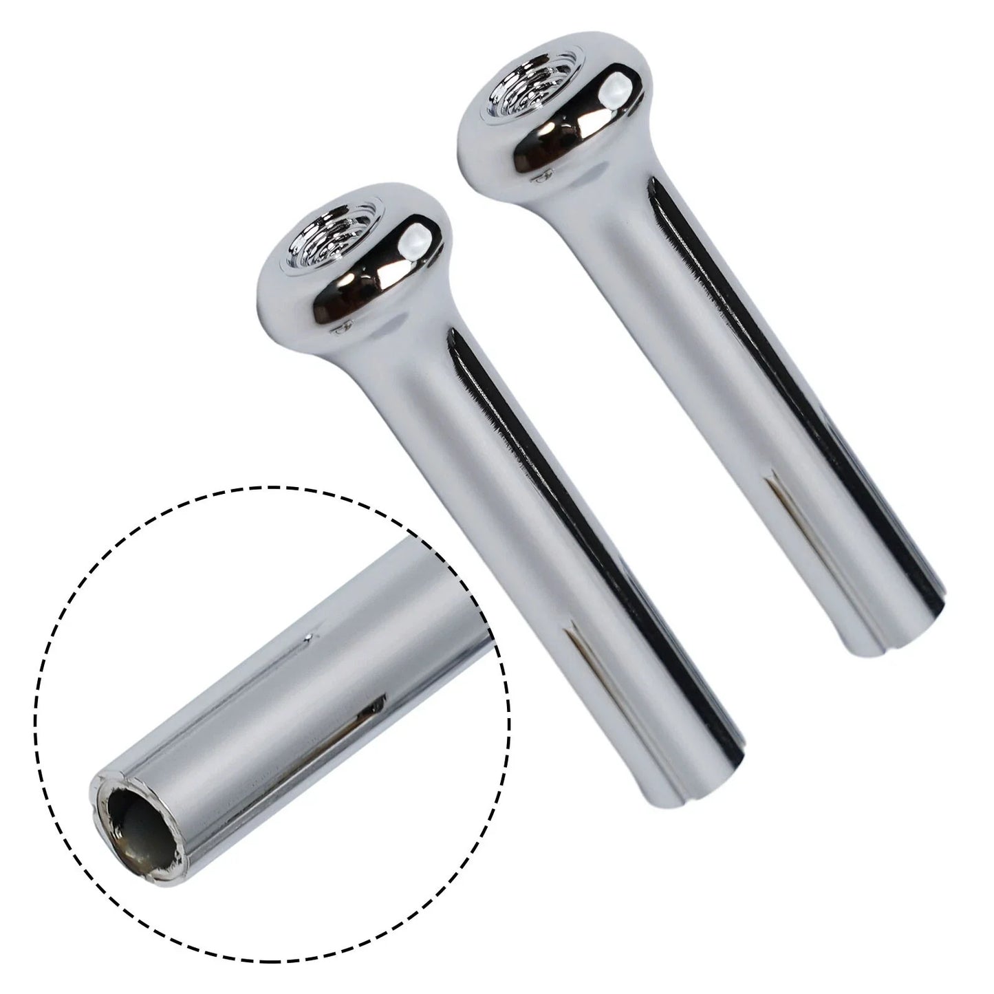 2x Chrome Door Lock Knobs for Buick Chevrolet Pontiac (1971–1988)