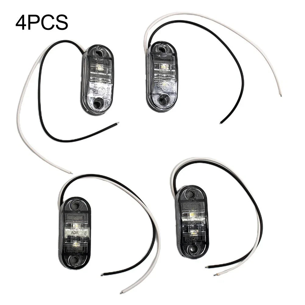 2 x Led Light Oval Clearance Trailer Side Marker Tail Lamp 12V-24V DC for Car Truck