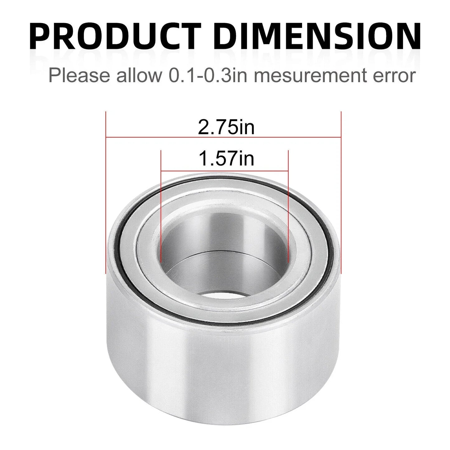 2 Front or Rear Wheel Bearing + Circlip for Honda Pioneer 1000 (2016–2022)