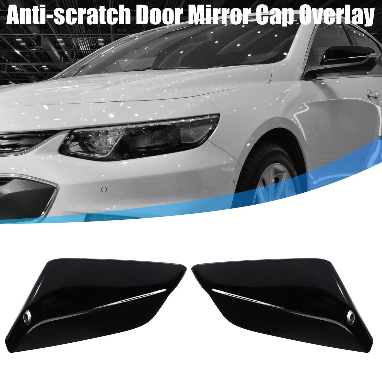 Rearview Mirror Cap Overlay Black for Chevrolet Malibu (2016-2020)