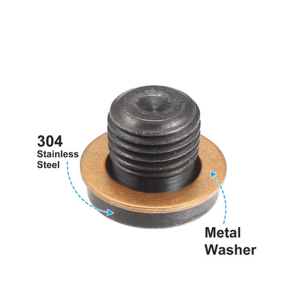 M14x1.5 Steel Engine Oil Drain Plug Screw for Audi A4 A6 Volkswagen
