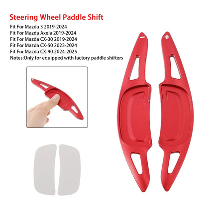 Aluminum Shift Paddles for Mazda 3 CX-30 (2020–2023) - Red