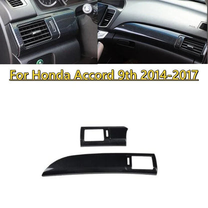 Carbon Fiber Style Central Console Panel Cover for Honda Accord (2014–2017)