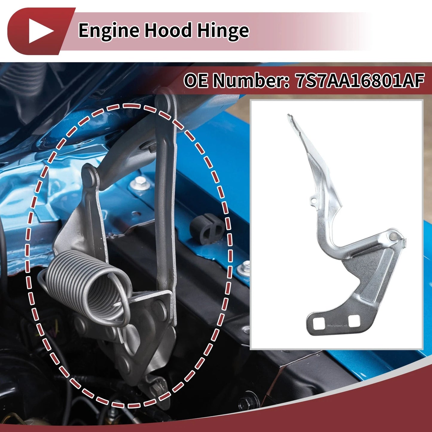 Hood Hinge for Ford Mondeo (2007–2013) Left Side