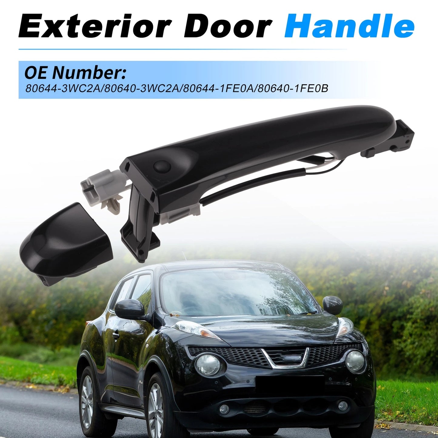 Front Left Exterior Door Handle No. 80644-3WC2A for Nissan Juke (2011–2019)