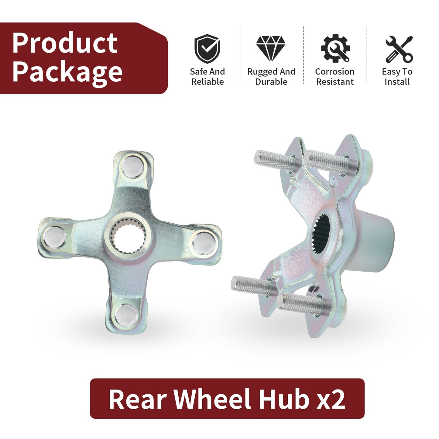2Pcs Rear Wheel Hub for Yamaha YFZ450R (2009–2024)