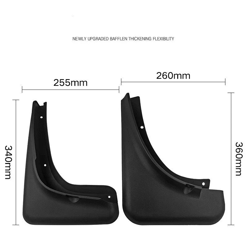4Pcs Molded Splash Guards Mud Flaps Fender for Porsche Macan (2014–2023)
