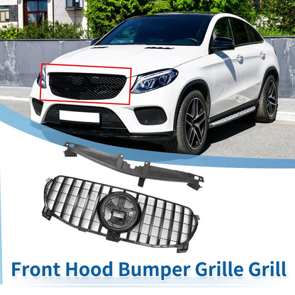 Front Upper Bumper Grille for Mercedes-Benz GLE350 2020-2022 Black Grille