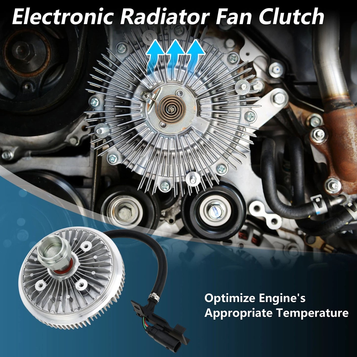 Engine Cooling Fan Clutch for Ford F-150 V8 6.2L (2011–2014) No.BC3Z8A616C