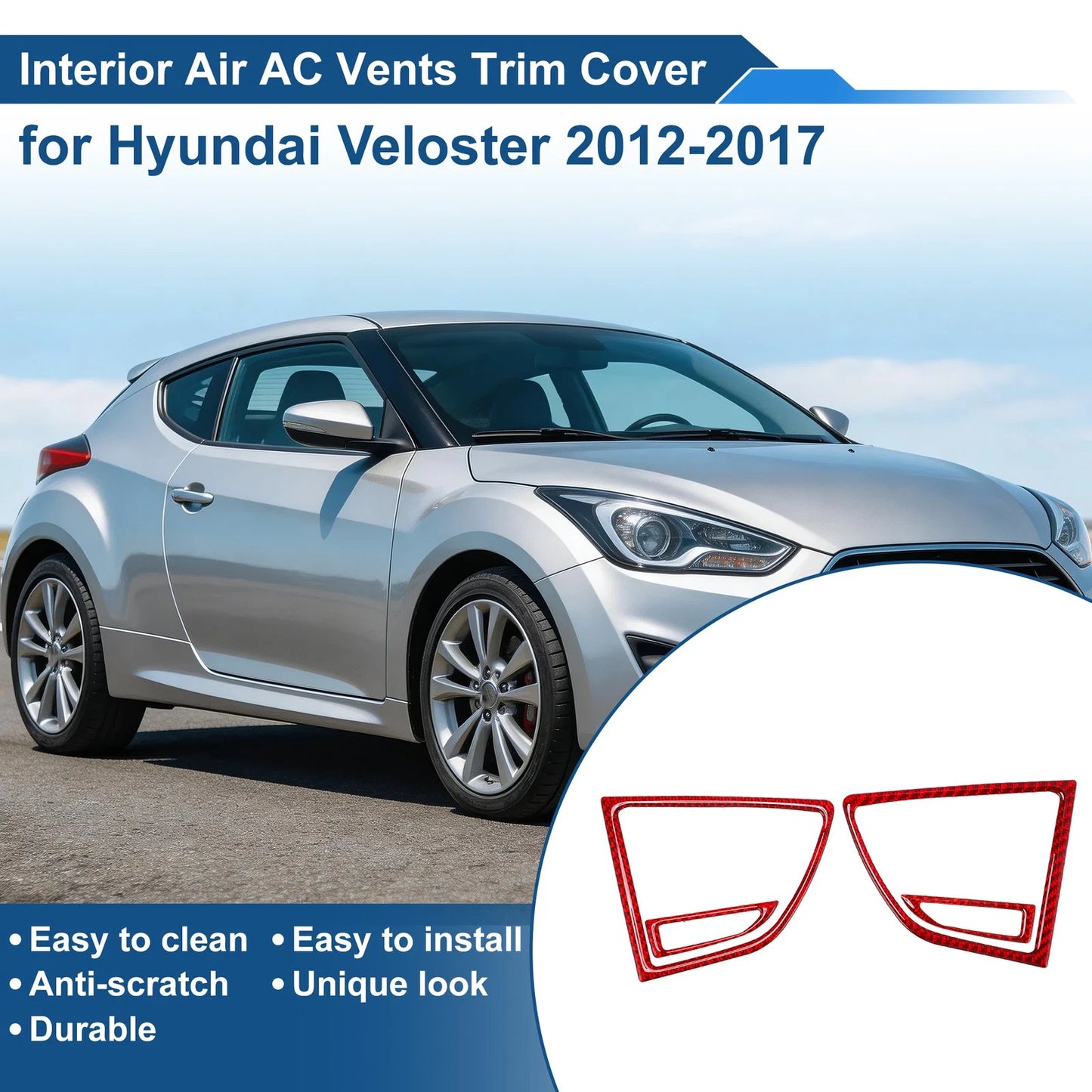 Air Condition Outlet Vent Trim Cover Frame for Hyundai Veloster (2012–2017)
