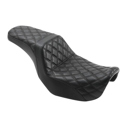 Black Driver Passenger Seat for Harley Dyna Super Glide Street Bob (2006-2017)
