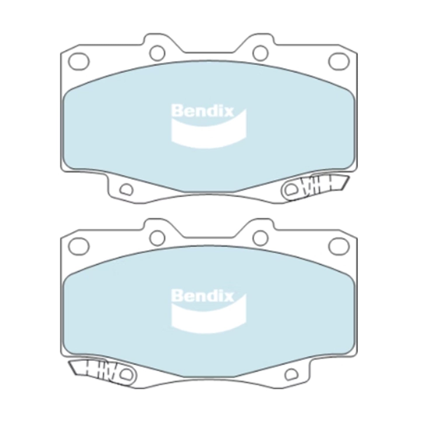 Set of 4 Bendix Front Disc Brake Pads for Hilux (2005–2016)