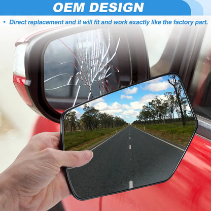 Left Side Heated Mirror Glass for Chevy Suburban Tahoe (2015–2020) 22976561