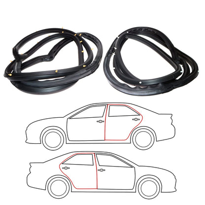 Set of 2 Rear Door Weatherstrips for Nissan Bluebird U12 (1987–1992)