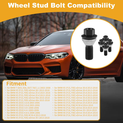 5pc Wheel Lug Stud for BMW 7 Series (E65, 2002–2008)