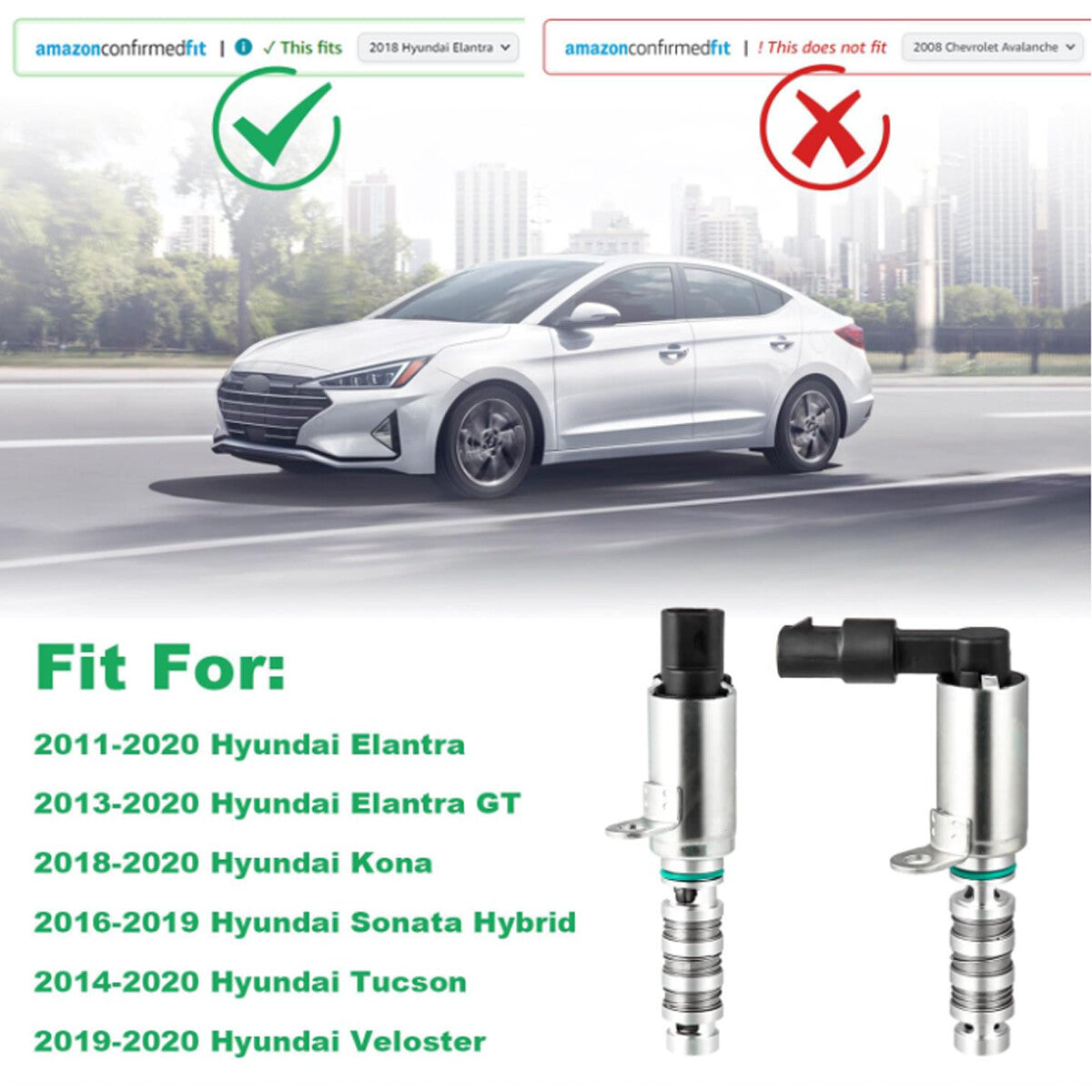 2X VVT Solenoid Oil Control Valve for Hyundai Kia