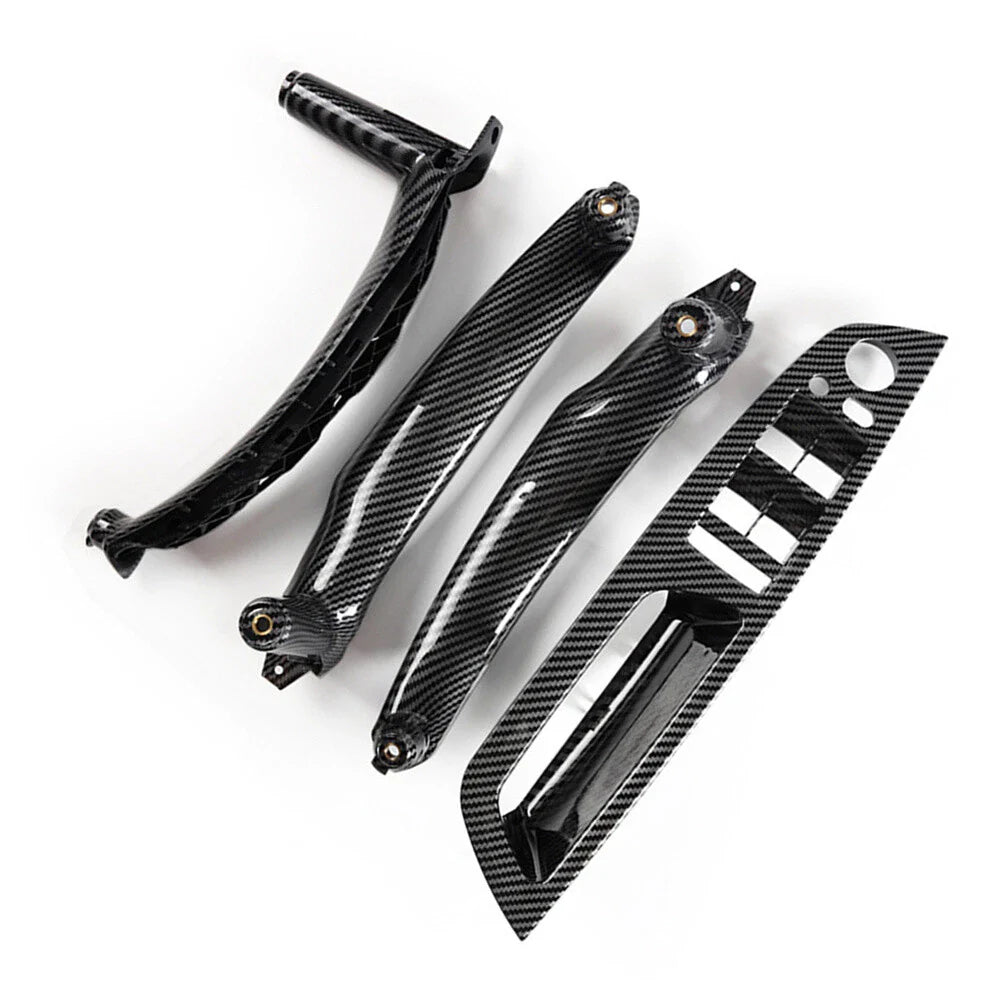 4Pcs Carbon Fiber Inside Door Handle Trim for BMW X5 X6 (2007-2013)