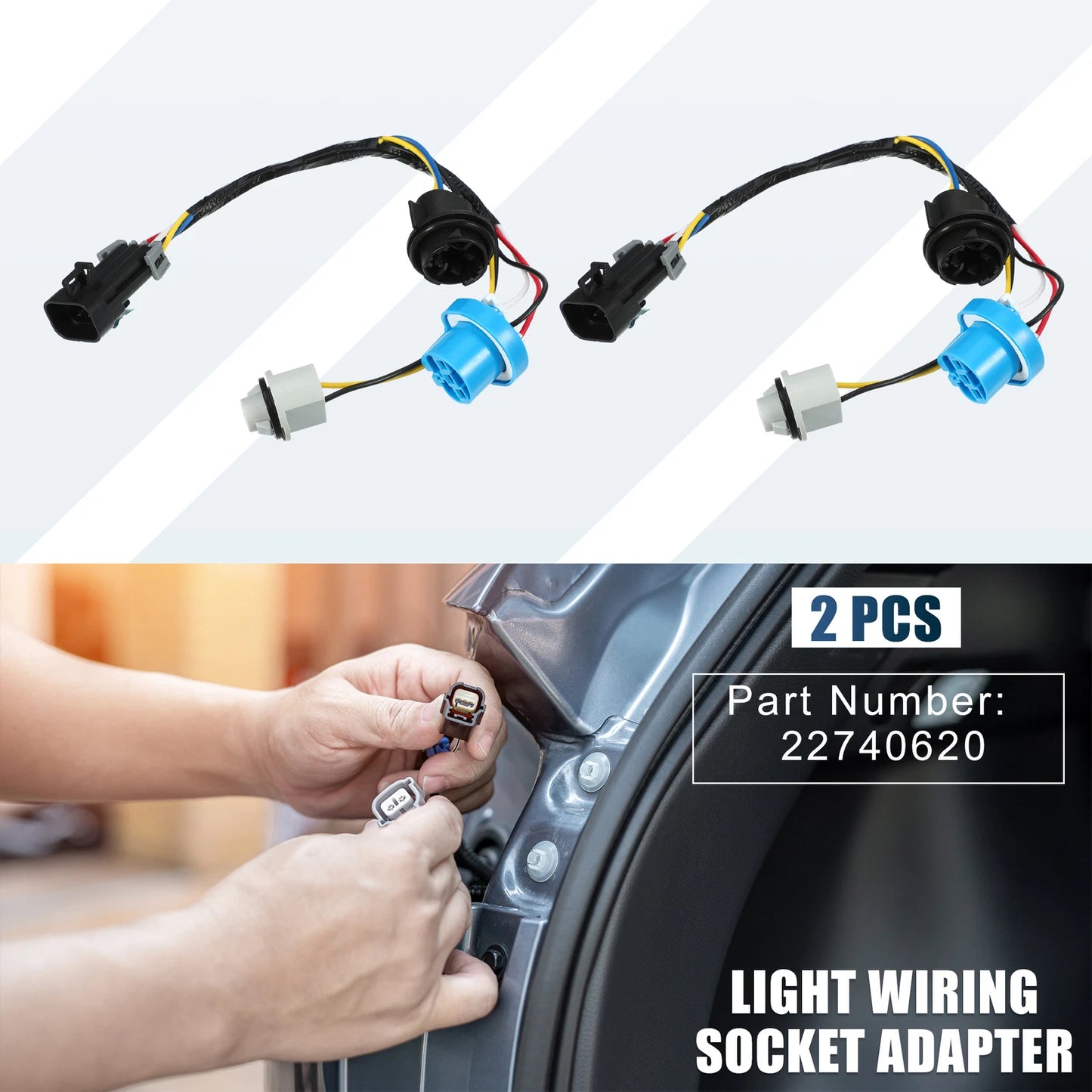2X Light Wiring Socket Adapter No.22740620 for Chevrolet Cobalt (2005–2009)