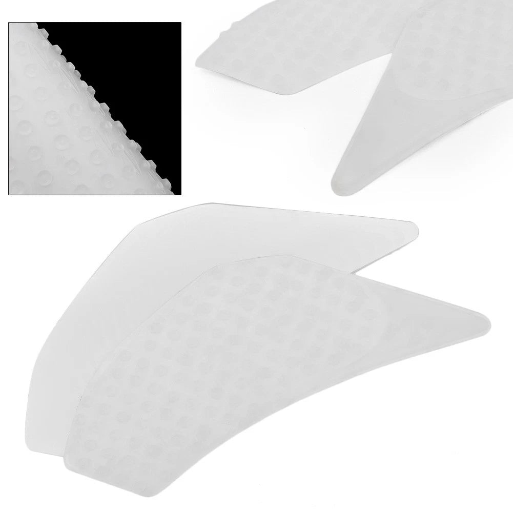 White Tank Pad Traction Grip Decal for Yamaha FZ6 (2006–2010)